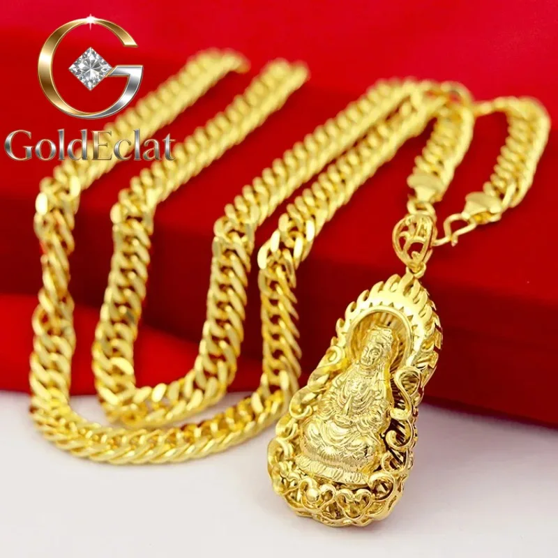 GoldEclat 9999 24K real gold jewelry men's necklace Guanyin necklace Guanyin necklace pendant domineering luxury
GoldEclat 9999 24K real gold jewelry men's necklace Guanyin necklace Guanyin necklace pendant domineering luxury