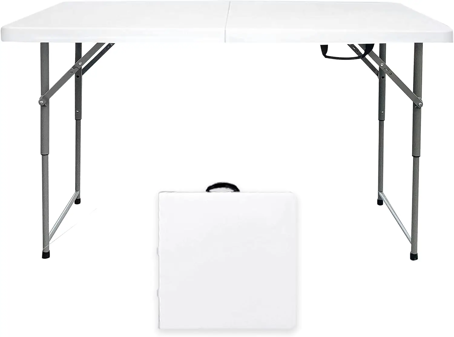 Adjustable Height Folding Table 4ft, Heavy Duty Indoor Outdoor Portable Desk for Dining Camping Party, White
Adjustable Height Folding Table 4ft, Heavy Duty Indoor Outdoor Portable Desk for Dining Camping Party, White