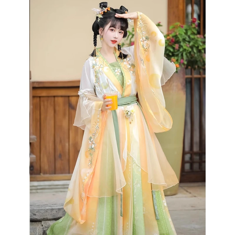 Ancient Traditional Chinese Hanfu Dress Women Song Dynasty Princess Dance Party Dress Fairy Oriental Costume Stage Performance
Ancient Traditional Chinese Hanfu Dress Women Song Dynasty Princess Dance Party Dress Fairy Oriental Costume Stage Performance