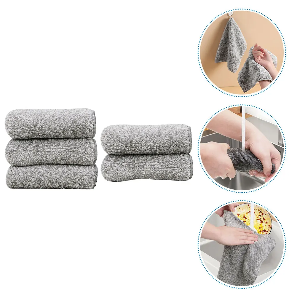 5pcs 25x25cm Grey Double sided Thick Fish Scale Bamboo Charcoal Cleaning Cloths Super Absorbent Kitchen Towels Home Accessories
5pcs 25x25cm Grey Double sided Thick Fish Scale Bamboo Charcoal Cleaning Cloths Super Absorbent Kitchen Towels Home Accessories