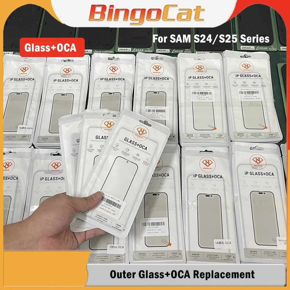 Novece 5pcs Screen Front Glass With OCA For Samsung Galaxy S25 Edge Ultra Plus S24 FE Touch Screen Panel Glass Lens Replacement
Novece 5pcs Screen Front Glass With OCA For Samsung Galaxy S25 Edge Ultra Plus S24 FE Touch Screen Panel Glass Lens Replacement