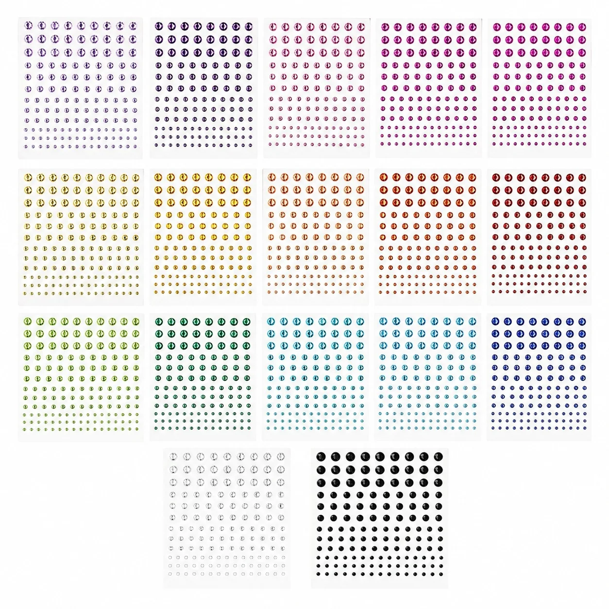 Rhinestone Stickers 14 Sheets 2300+ Pcs, Self Adhesive Acrylic Gems, No Residue Decals for Face Art DIY Crafts Phone Cases
Rhinestone Stickers 14 Sheets 2300+ Pcs, Self Adhesive Acrylic Gems, No Residue Decals for Face Art DIY Crafts Phone Cases