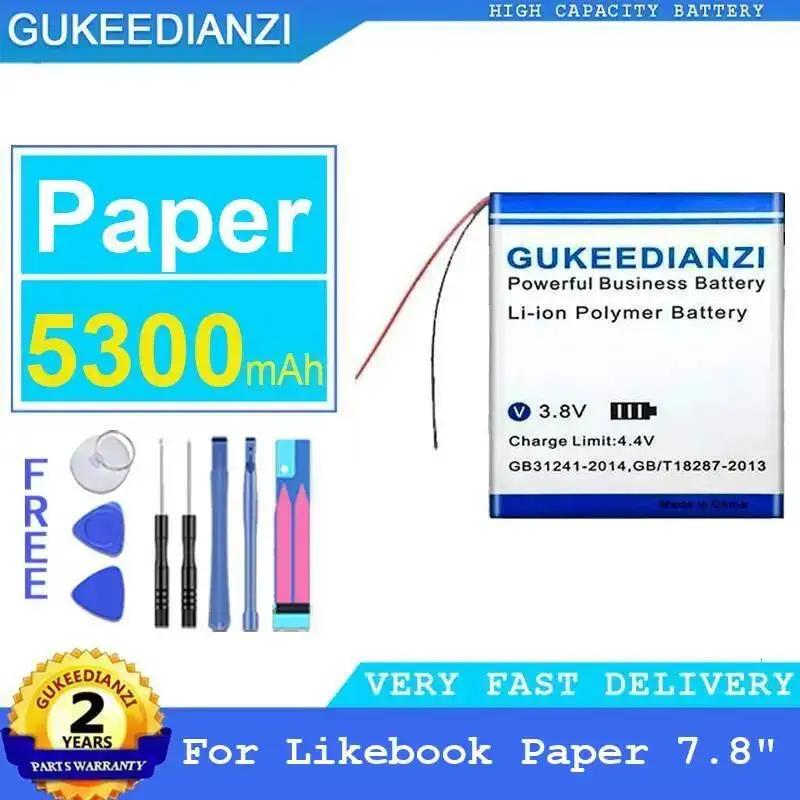 Прочная батарея емкостью 5300 мАч для электронной книги Likebook Paper 7,8 дюйма
Прочная батарея емкостью 5300 мАч для электронной книги Likebook Paper 7,8 дюйма
