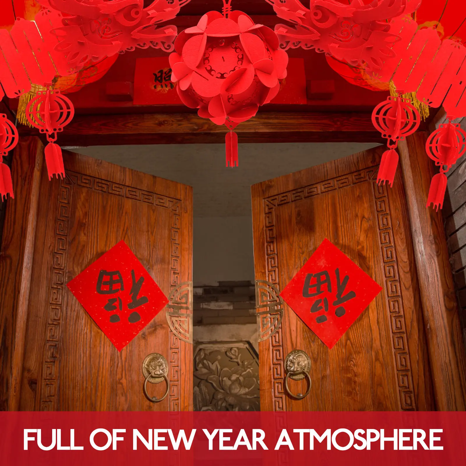1Set Dragon Shape New Year Hanging Pendant Red Chinese Style Non-Woven Fabric Decor for Door Window Wall Home Party Gift Spring
1Set Dragon Shape New Year Hanging Pendant Red Chinese Style Non-Woven Fabric Decor for Door Window Wall Home Party Gift Spring
