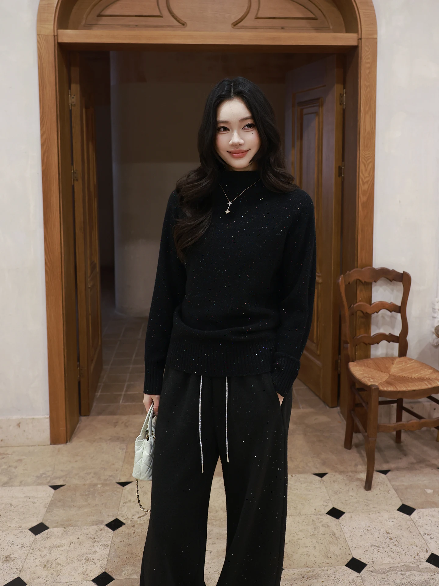 Lao Yang's Personal ME Sand Grain Wool Sweater 100 Wool High Neck Fashion Slim Knitted Shirt Women's Fashion Spring Wear
Lao Yang's Personal ME Sand Grain Wool Sweater 100 Wool High Neck Fashion Slim Knitted Shirt Women's Fashion Spring Wear
