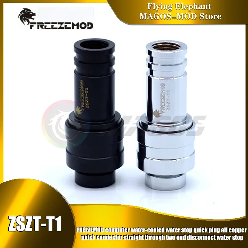 FREEZEMOD Water Stop Quick-Disconnected Pass-Through Two Ends Disconnect Water Stop Connecting,G1/4'' BLack/Silver ZSZT-T1
FREEZEMOD Water Stop Quick-Disconnected Pass-Through Two Ends Disconnect Water Stop Connecting,G1/4'' BLack/Silver ZSZT-T1