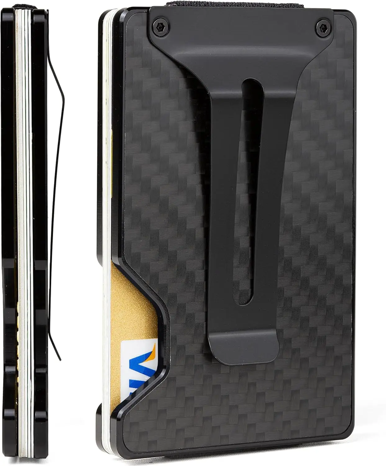 Slim Carbon Fiber Wallet for Men with RFID Blocking & Money Clip, Holds 15 Cards, Scratch-Resistant, Ideal Gift
Slim Carbon Fiber Wallet for Men with RFID Blocking & Money Clip, Holds 15 Cards, Scratch-Resistant, Ideal Gift