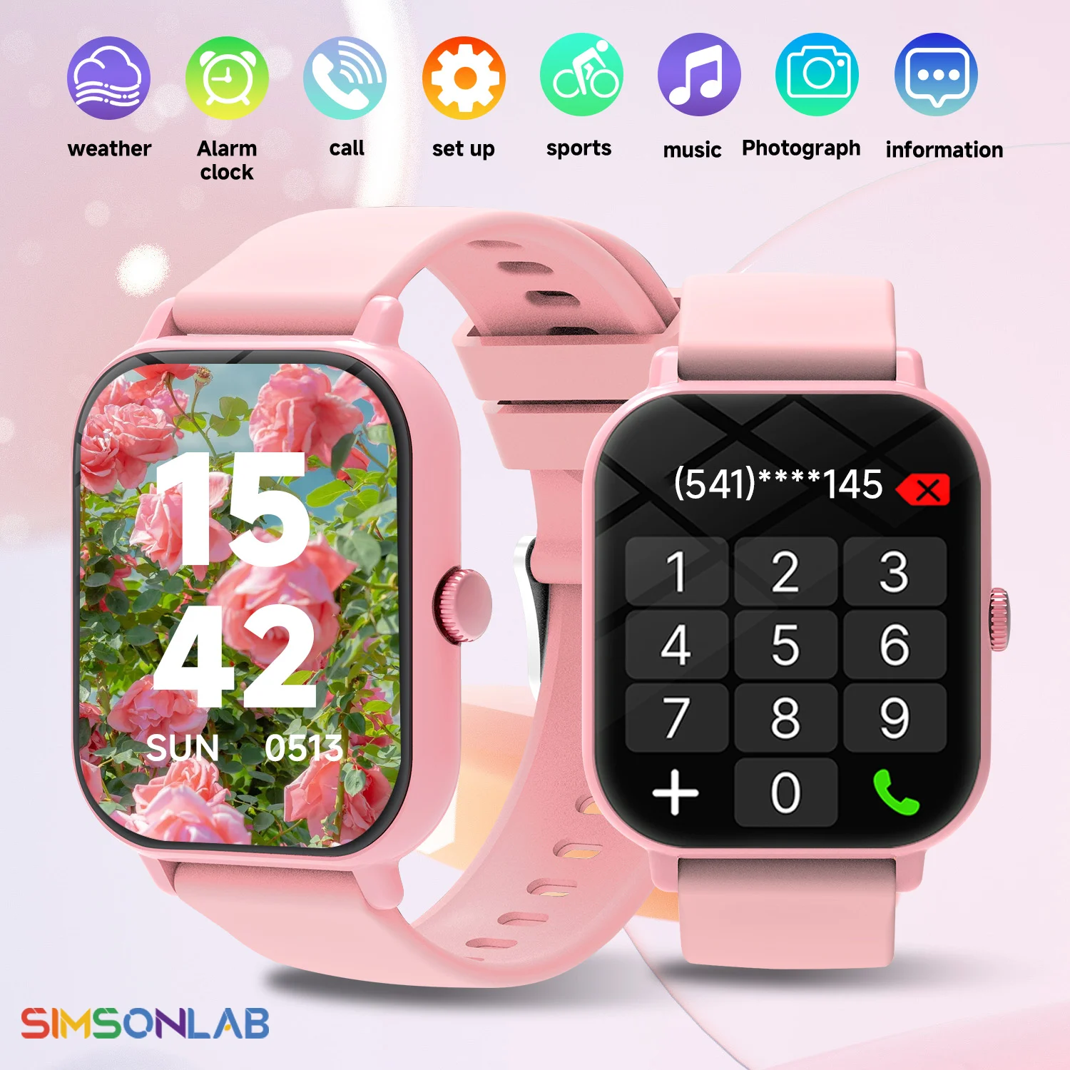 SIMSONLAB 2025 Fashion Smartwatch 1.83"Screen Bluetooth Wireless Calling Blood Pressure Monitoring Multi-motion Sport Men Women
SIMSONLAB 2025 Fashion Smartwatch 1.83"Screen Bluetooth Wireless Calling Blood Pressure Monitoring Multi-motion Sport Men Women