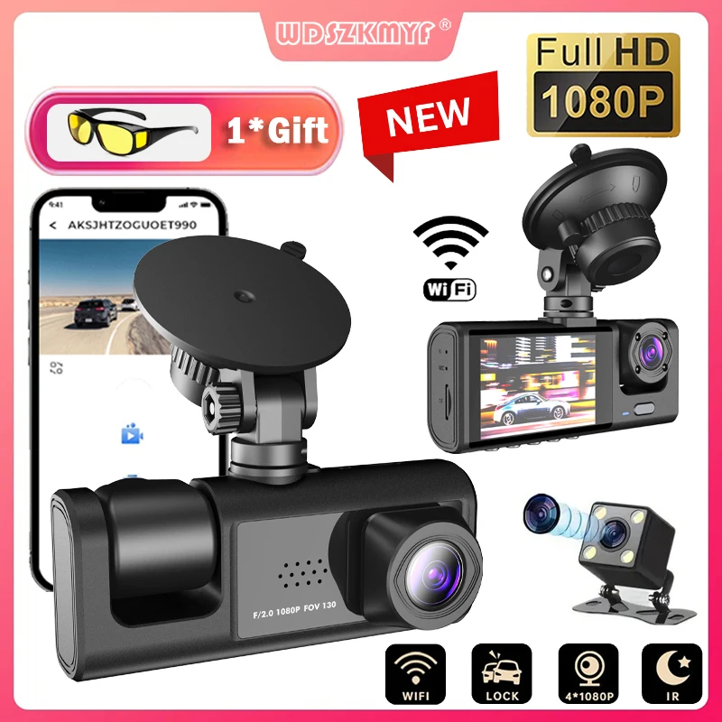 3 Channel Car Dvr 1080P Dash Cam for Cars WIFI Video Recorder Rear View Camera for Vehicle Black box Car accessory Free glasses
3 Channel Car Dvr 1080P Dash Cam for Cars WIFI Video Recorder Rear View Camera for Vehicle Black box Car accessory Free glasses