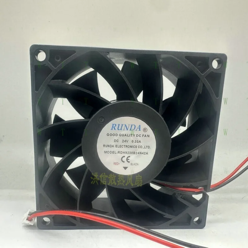 H 1 PCS RUNDA Fan RDH9238B24N42A DC24V 0.33A 9238 9CM 2 wire cooling fan
H 1 PCS RUNDA Fan RDH9238B24N42A DC24V 0.33A 9238 9CM 2 wire cooling fan