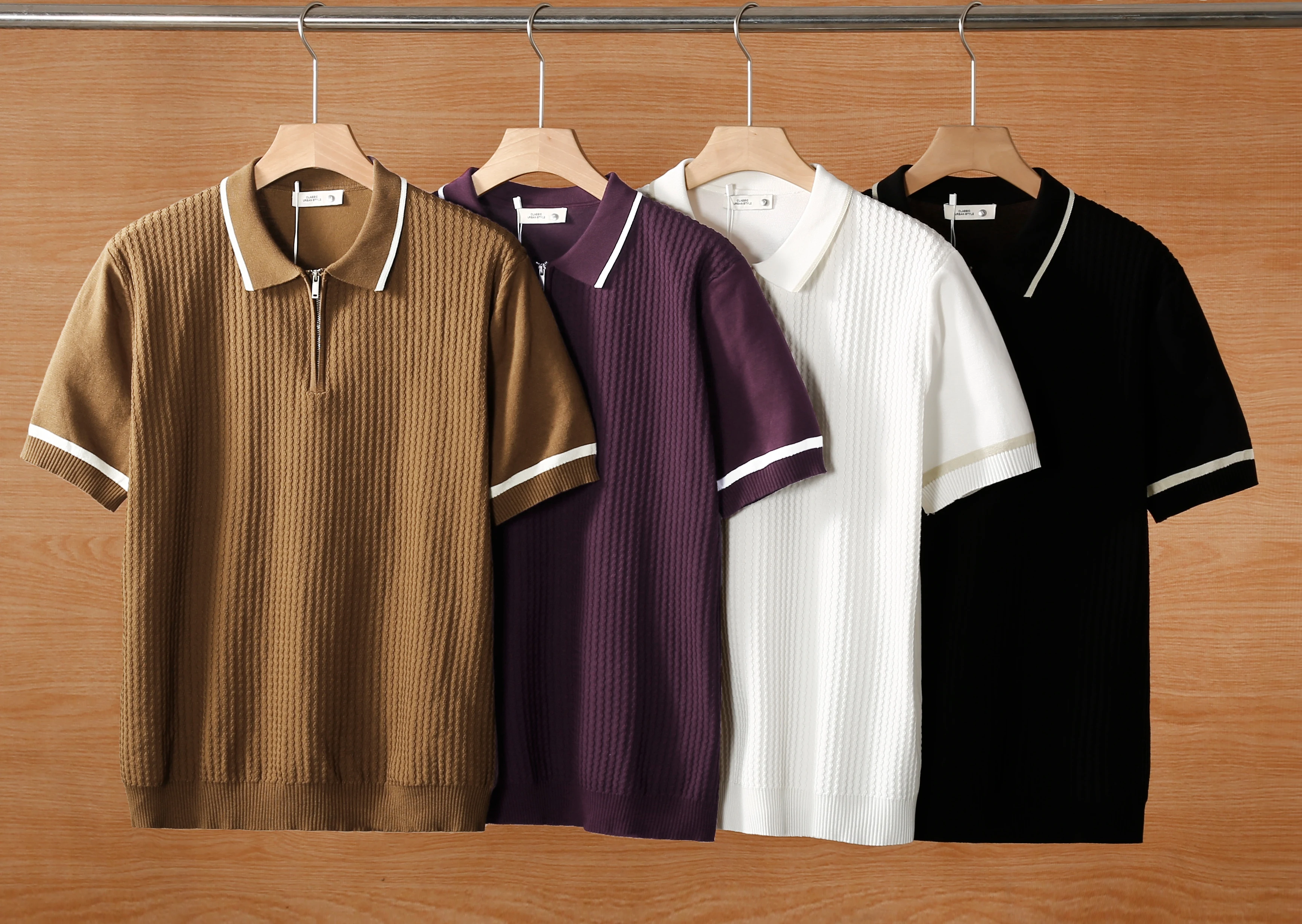 Summer color blockedlapel polo shirt for menice silk breathable and fashionable casual knitted short sleeved T-shirt for men6213
Summer color blockedlapel polo shirt for menice silk breathable and fashionable casual knitted short sleeved T-shirt for men6213