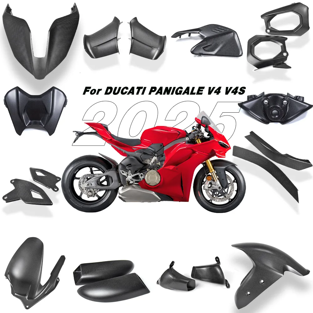 New Motorcycle Parts Accessories For DUCATI Panigale V4 V4S V4R 2025 + Front Fairing Rear Hugger Full Carbon Fiber 100%
New Motorcycle Parts Accessories For DUCATI Panigale V4 V4S V4R 2025 + Front Fairing Rear Hugger Full Carbon Fiber 100%