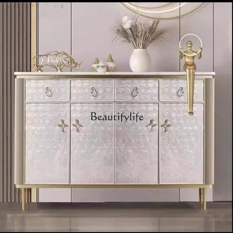 Modern light luxury natural shell home shoe cabinet, entrance cabinet, side cabinet
Modern light luxury natural shell home shoe cabinet, entrance cabinet, side cabinet