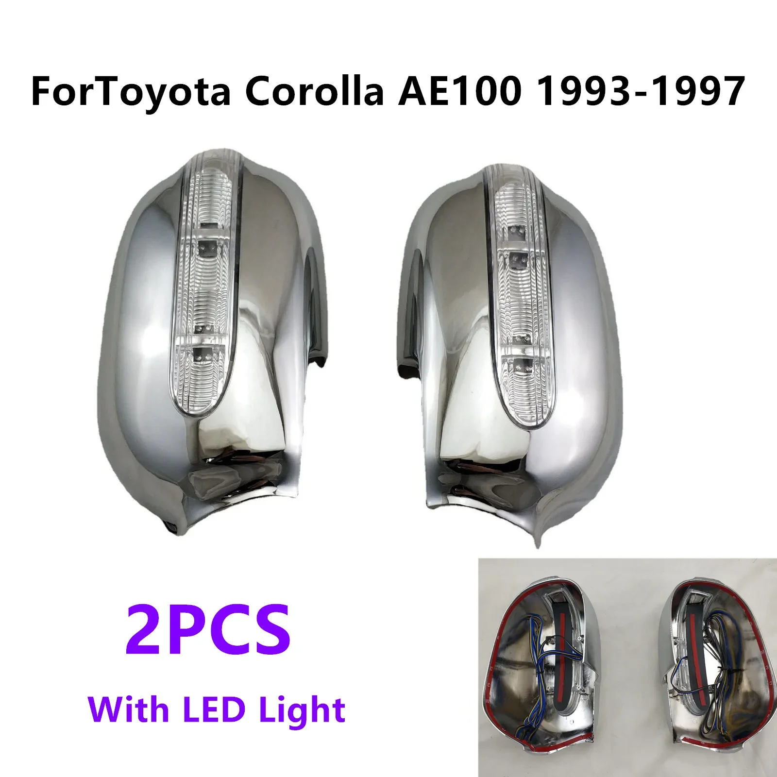 2Pcs Side Mirror Cover Trim With LED Light Caps Housing Shell Decor For Toyota Corolla AE100 1993 1994 1995 1996 1997
2Pcs Side Mirror Cover Trim With LED Light Caps Housing Shell Decor For Toyota Corolla AE100 1993 1994 1995 1996 1997