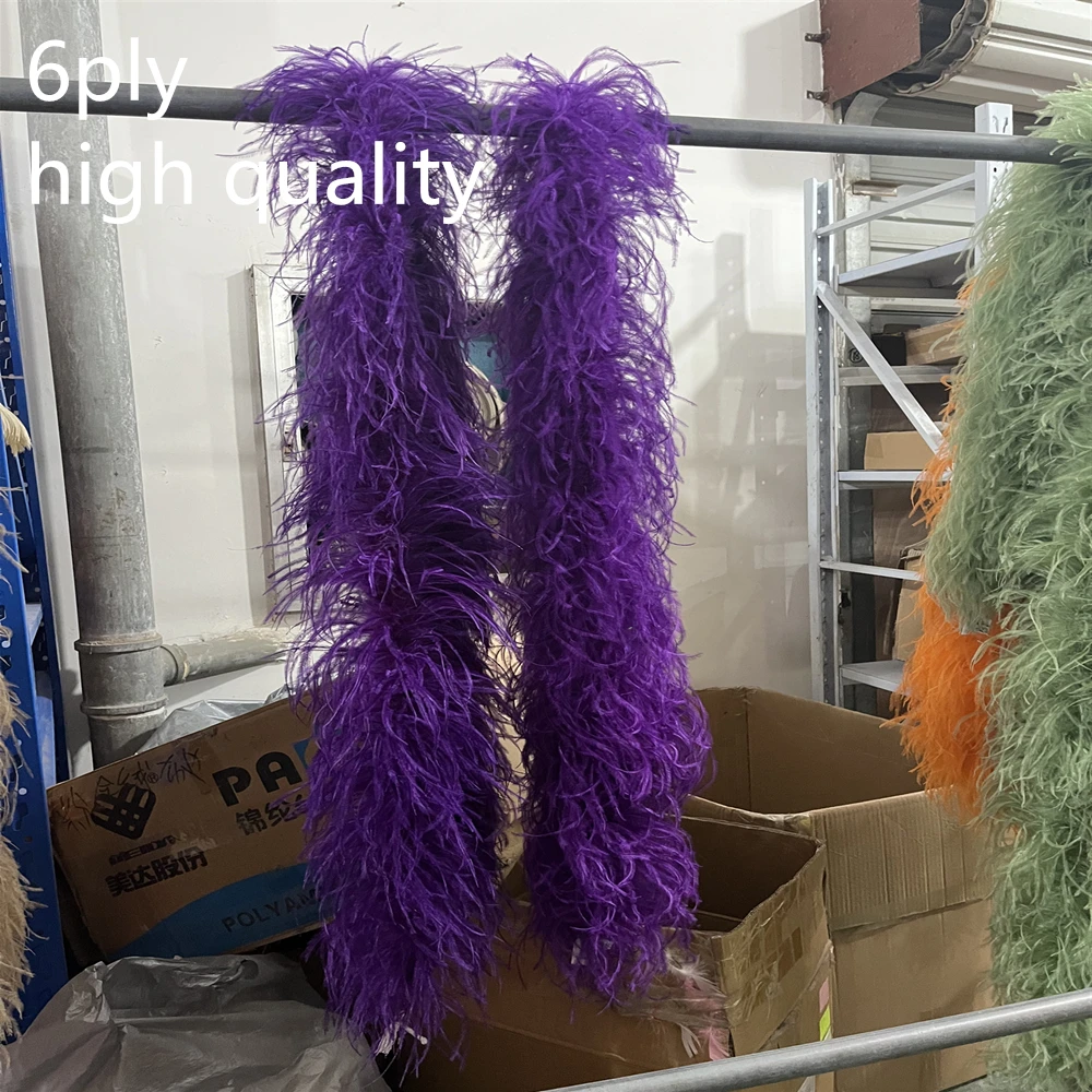 High Quality Ostrich Feather Boa 6 Ply Real Ostrich Feathers Trim for Craft Wedding Dress Decoration plume Accessory Hot sale
High Quality Ostrich Feather Boa 6 Ply Real Ostrich Feathers Trim for Craft Wedding Dress Decoration plume Accessory Hot sale