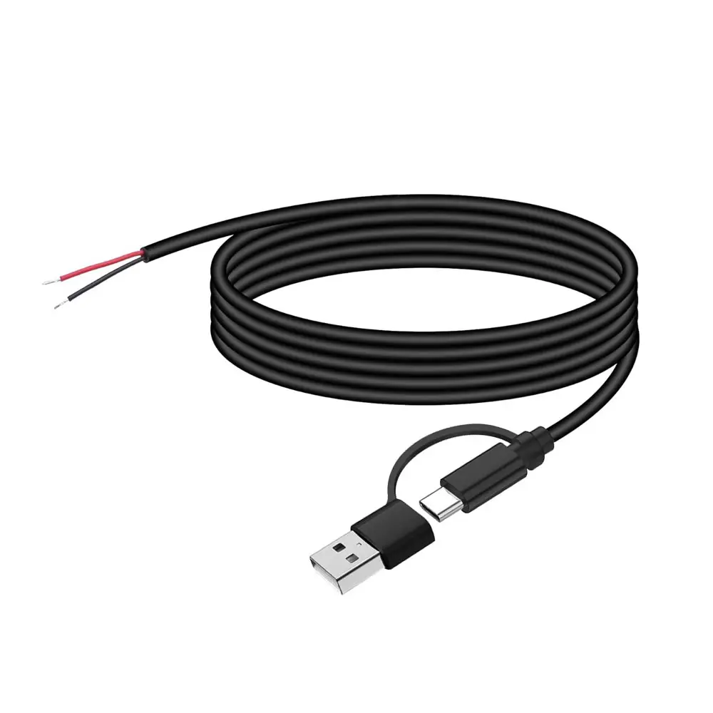 USB Type-C 2 Core Pigtail Cable, 5V USB-C to 2Pin Bare Wire Open End Extension Cable for DIY Replacement or Repair Power Cable
USB Type-C 2 Core Pigtail Cable, 5V USB-C to 2Pin Bare Wire Open End Extension Cable for DIY Replacement or Repair Power Cable