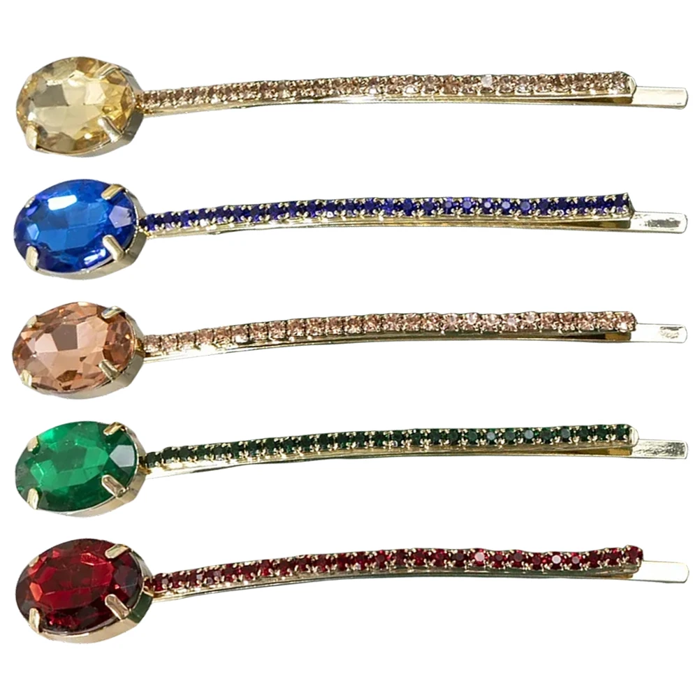 5pcs Crystal Gemstone Clips Decorative Bobby Pins for Women Shiny Rhinestones Hair Accessories Suitable All Hair Styles Parties
5pcs Crystal Gemstone Clips Decorative Bobby Pins for Women Shiny Rhinestones Hair Accessories Suitable All Hair Styles Parties