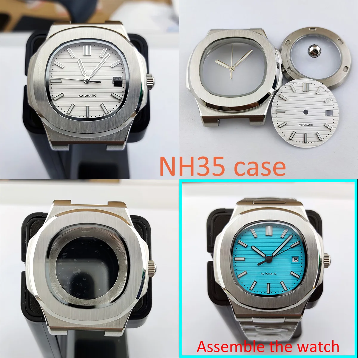 NH35 case Nautilus Diamond 43mm Watch accessories stainless steel case suitable for nh35 nh36
NH35 case Nautilus Diamond 43mm Watch accessories stainless steel case suitable for nh35 nh36
