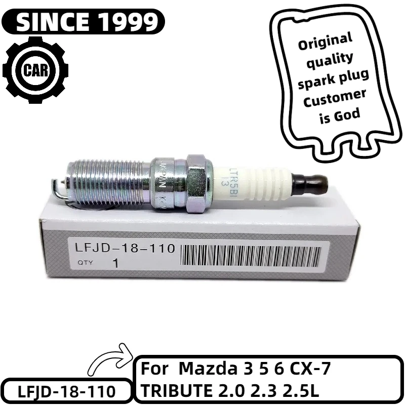 4pcs LFJD-18-110 Laser Iridium Spark Plug fit for Mazda 3 5 6 CX-7 TRIBUTE 2.0 2.3 2.5L LTR5BI-13 LTR5BI13 90083 LFJD18110
4pcs LFJD-18-110 Laser Iridium Spark Plug fit for Mazda 3 5 6 CX-7 TRIBUTE 2.0 2.3 2.5L LTR5BI-13 LTR5BI13 90083 LFJD18110