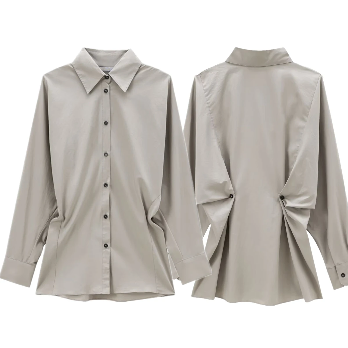 Maxdutti Minimalist Solid Color Shirt Fashionable And Elegant Poplin Waist Cinched Long Sleeved Shirt Casual Blouse Women
Maxdutti Minimalist Solid Color Shirt Fashionable And Elegant Poplin Waist Cinched Long Sleeved Shirt Casual Blouse Women
