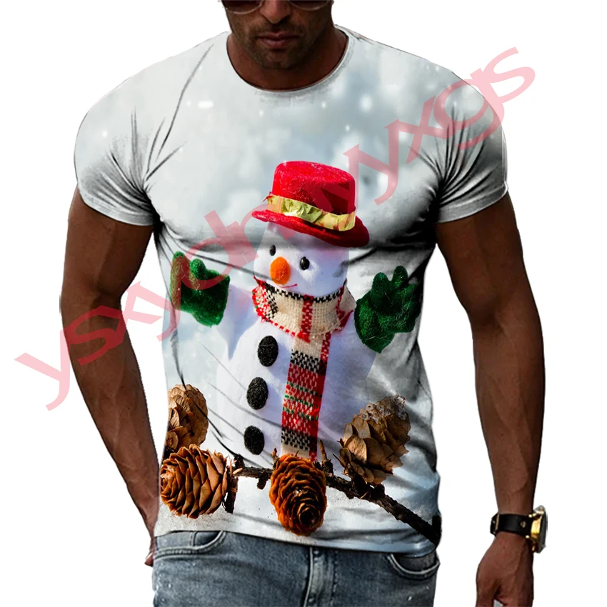 Summer Christmas Winter Pattern Men's T-shirt Hip Hop 3D Print Personality Neck Short Sleeve Fashion Clothes
Summer Christmas Winter Pattern Men's T-shirt Hip Hop 3D Print Personality Neck Short Sleeve Fashion Clothes