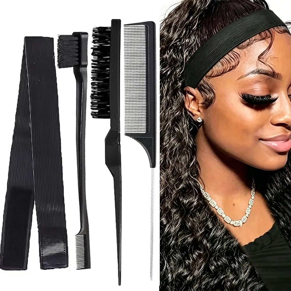 4-Piece Wig & Hair Extension Styling Set: Black Multi-functional Comb and Black Elastic Hairband
4-Piece Wig & Hair Extension Styling Set: Black Multi-functional Comb and Black Elastic Hairband