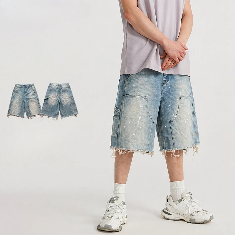 Trendy Washed Denim Shorts Men's Summer New Loose and Versatile Ink-splashing Casual Five-point Pants
Trendy Washed Denim Shorts Men's Summer New Loose and Versatile Ink-splashing Casual Five-point Pants