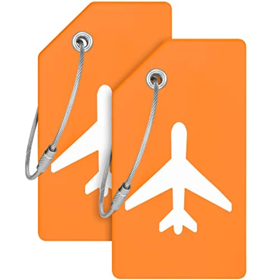 USA Silicone Luggage Tags Orange, 2 Pack with Plane Embedded Design and Name ID Card; Bright Colors to Quickly Find Your Bag
USA Silicone Luggage Tags Orange, 2 Pack with Plane Embedded Design and Name ID Card; Bright Colors to Quickly Find Your Bag