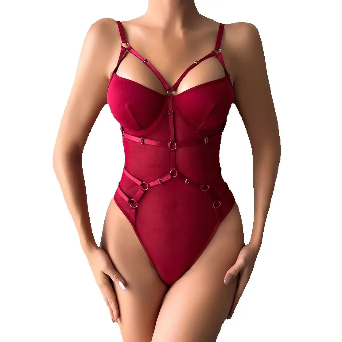 Wonen's Red Bikini Fashion Sexy Lingerie Sling Solid Color Complex Slimming Patchwork Jumpsuit Can Be Untied Sexy Costume
Wonen's Red Bikini Fashion Sexy Lingerie Sling Solid Color Complex Slimming Patchwork Jumpsuit Can Be Untied Sexy Costume