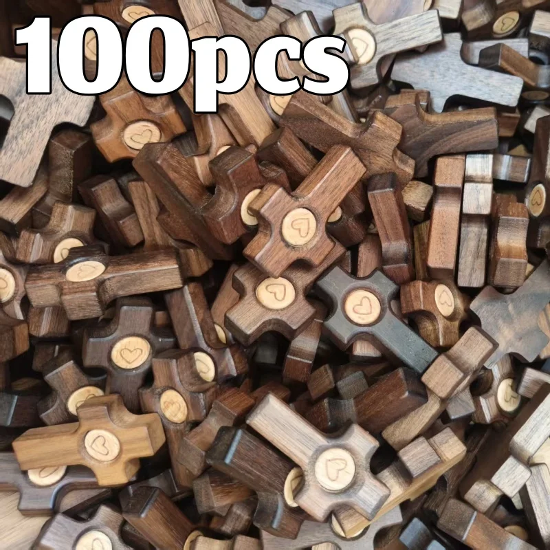 100Pcs Wooden Cross Fidget with Organza Bags Prayer Cross for Hand Handmade Pocket Wood Crosses Christian Encouragement Gift
100Pcs Wooden Cross Fidget with Organza Bags Prayer Cross for Hand Handmade Pocket Wood Crosses Christian Encouragement Gift