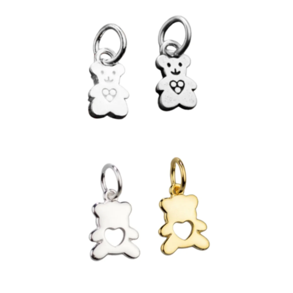 925 Sterling Silver Bear Charm Pendant with Heart Detail Cute Animal DIY Jewelry Accessories 925 Silver Pendant Hollow Out
925 Sterling Silver Bear Charm Pendant with Heart Detail Cute Animal DIY Jewelry Accessories 925 Silver Pendant Hollow Out