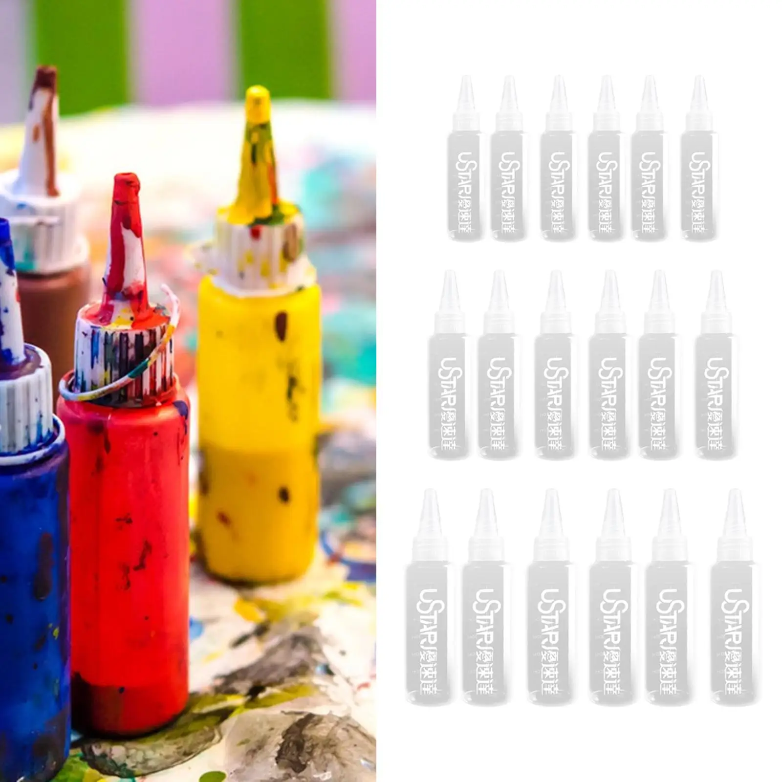 6Pcs Pigment Mixing Cups Paint Mixing Tools Mixing Bottles for Club Activities
6Pcs Pigment Mixing Cups Paint Mixing Tools Mixing Bottles for Club Activities