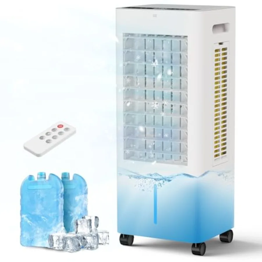 Portable Air Conditioners for home office and bedroom, plastic housing, white, 3-in-1 evaporative cooling with ice packs, 2.1-g
Portable Air Conditioners for home office and bedroom, plastic housing, white, 3-in-1 evaporative cooling with ice packs, 2.1-g