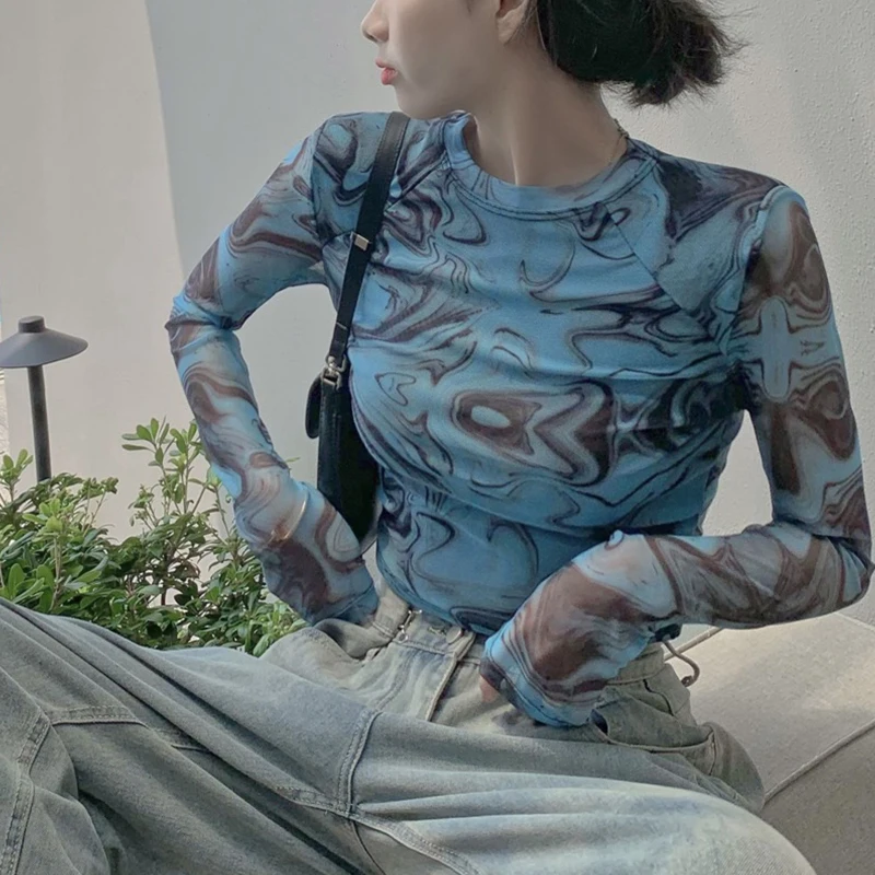 Fashionable Printed Ice Silk Sun Protection Base Shirt Women's Short Sleeve Long Sleeve Mesh T-Shirt Summer New Style Thin Model
Fashionable Printed Ice Silk Sun Protection Base Shirt Women's Short Sleeve Long Sleeve Mesh T-Shirt Summer New Style Thin Model
