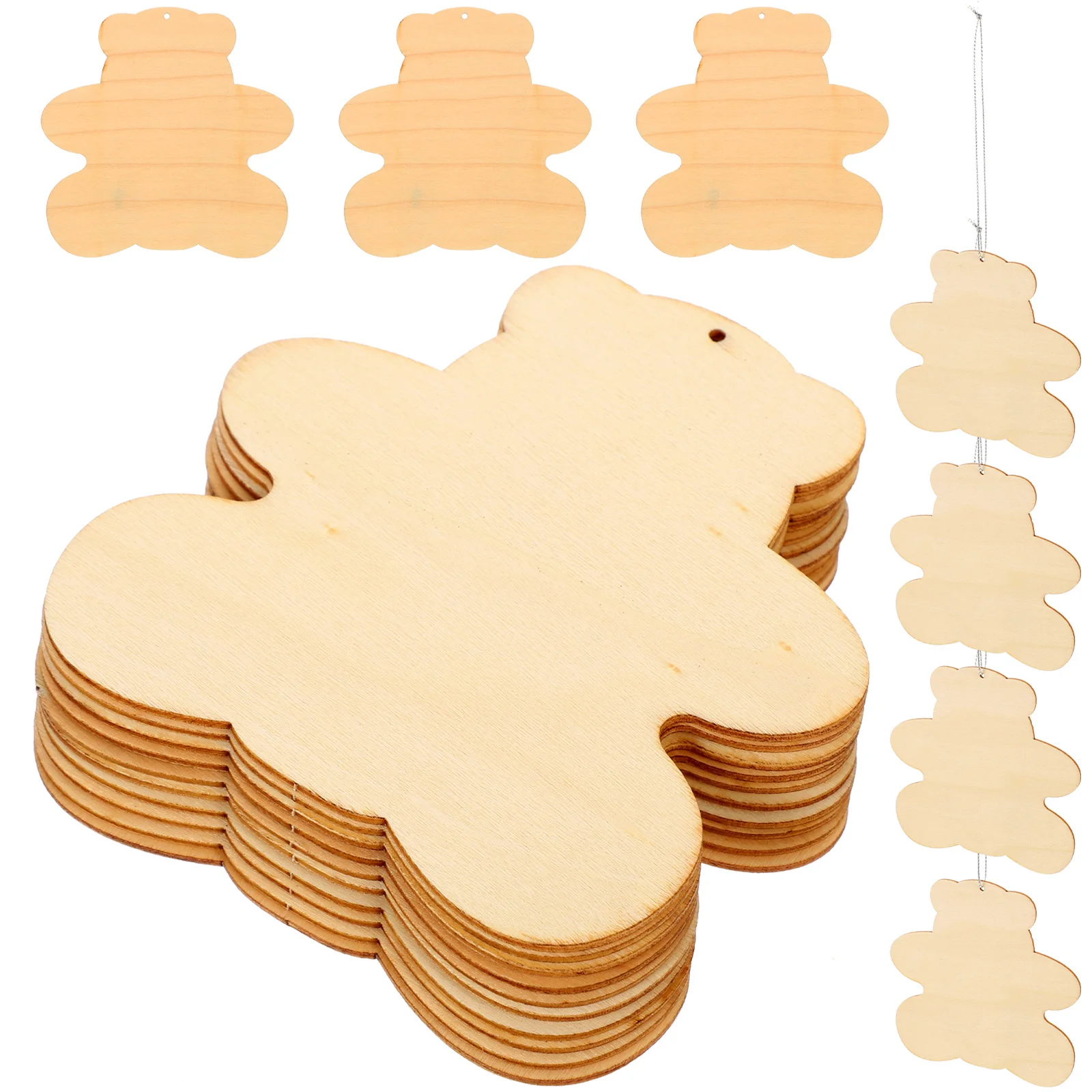 50Pcs Wooden Graffiti Chips Bear Shaped DIY Slices Hand-Painted DIY Craft Decorations Creative Activity for School
50Pcs Wooden Graffiti Chips Bear Shaped DIY Slices Hand-Painted DIY Craft Decorations Creative Activity for School