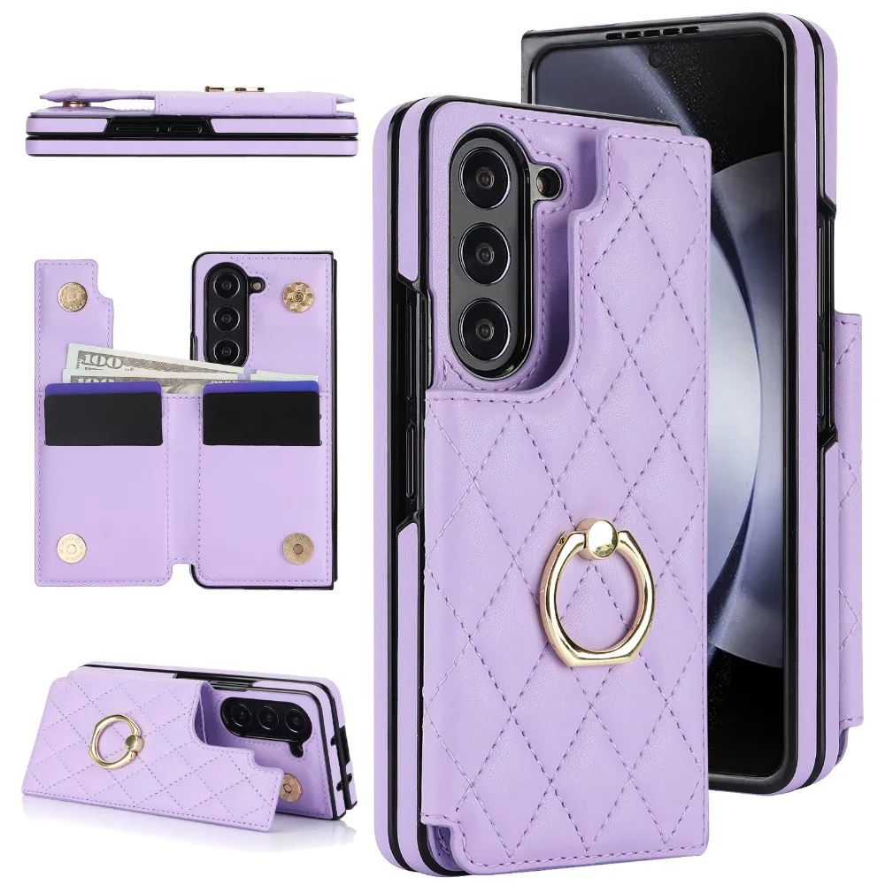 Leather Ring Wallet with Card Holder Phone Case for Samsung Galaxy Z Fold 7 6 5 4 Fold7 Fold6 Fold5 Kickstand Protective Cover
Leather Ring Wallet with Card Holder Phone Case for Samsung Galaxy Z Fold 7 6 5 4 Fold7 Fold6 Fold5 Kickstand Protective Cover
