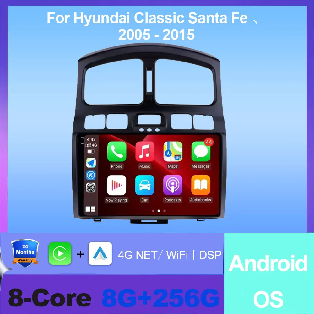 Car Android OS Auto Wireless Carplay For Hyundai Classic Santa Fe 2005 - 2015 Multimedia GPS Navigation DSP Tools 4G LTE Wifi
Car Android OS Auto Wireless Carplay For Hyundai Classic Santa Fe 2005 - 2015 Multimedia GPS Navigation DSP Tools 4G LTE Wifi