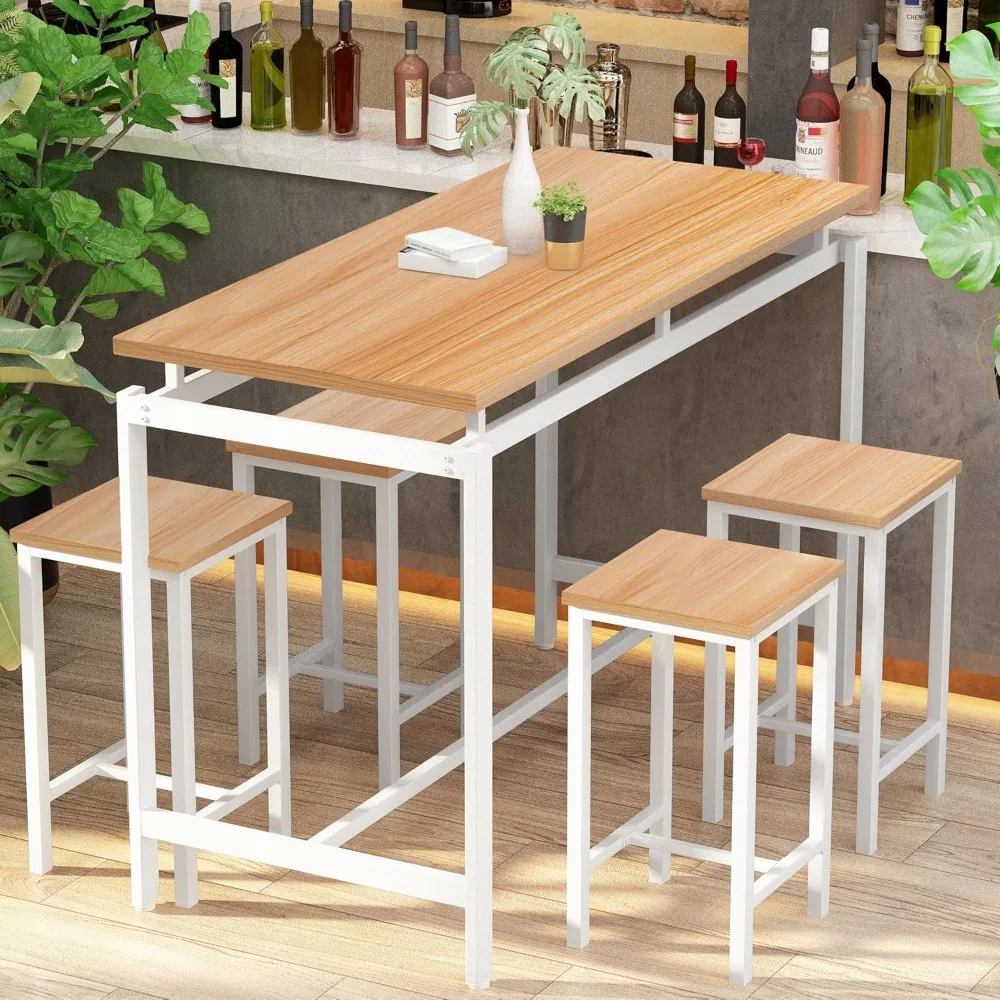 5-Piece Dining Table Set for 4, Modern Kitchen Table and Chairs Set Dinette Dinner Table Set for Home, Kitchen, Restaurant
5-Piece Dining Table Set for 4, Modern Kitchen Table and Chairs Set Dinette Dinner Table Set for Home, Kitchen, Restaurant