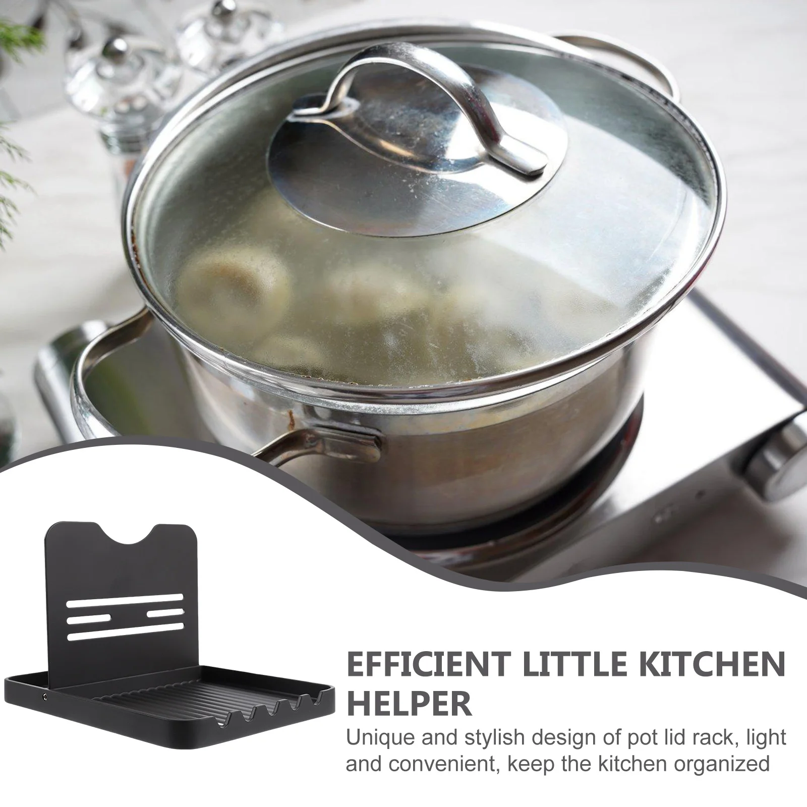 Pot Lid Organizer Space Aluminum Kitchen Accessory Spoon Rest Pan Lid Rack Countertop Kitchen Utensil Holder Pan Cover Rest 
Pot Lid Organizer Space Aluminum Kitchen Accessory Spoon Rest Pan Lid Rack Countertop Kitchen Utensil Holder Pan Cover Rest