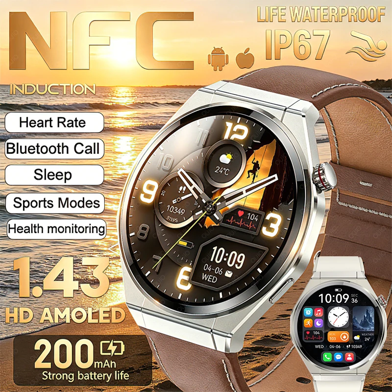 2026 New NFC Upgraded Sports Watch Voice Assistant 150+ Sports Mode Sleep Heart Rate Monitoring 1.43 HD AMOLED Sports Watch Men
2026 New NFC Upgraded Sports Watch Voice Assistant 150+ Sports Mode Sleep Heart Rate Monitoring 1.43 HD AMOLED Sports Watch Men