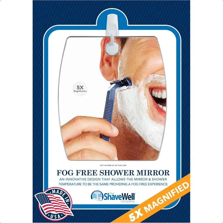 Shave Well Magnifying Shower Mirror for Fogless Shaving Curved Design for 5X Magnification Light and Virtually Unbreakable Incl
Shave Well Magnifying Shower Mirror for Fogless Shaving Curved Design for 5X Magnification Light and Virtually Unbreakable Incl