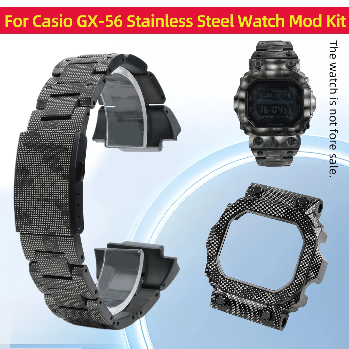 For Casio GX-56BB GXW-56 DIY Modify Stainless Steel Watch Case Waterproof Fashion Watch Strap Camo Watch Chain Mod Kit Men Band
For Casio GX-56BB GXW-56 DIY Modify Stainless Steel Watch Case Waterproof Fashion Watch Strap Camo Watch Chain Mod Kit Men Band