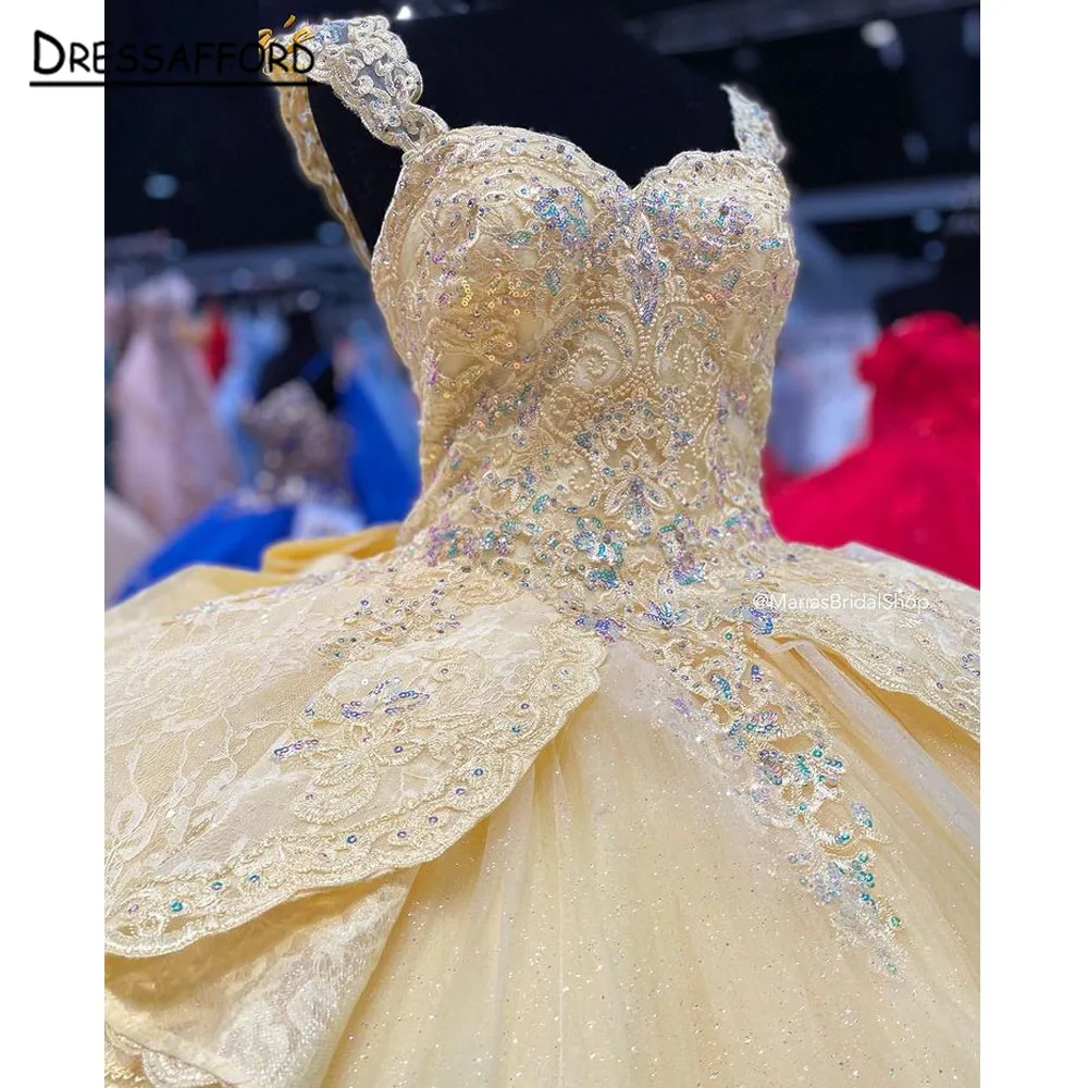 Bright Yellow Tiered Ruffles Quinceanera Dress Ball Gown Off The Shoulder Beading Appliques Lace Corset Vestido De 15 Anos
Bright Yellow Tiered Ruffles Quinceanera Dress Ball Gown Off The Shoulder Beading Appliques Lace Corset Vestido De 15 Anos