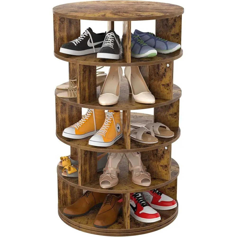 Aheaplus Rotating Shoe Rack, 5-Tier Wood Shoe Organizer or Closet, 360° Spinning Shoe Rack Tower Space-Saving Storage
Aheaplus Rotating Shoe Rack, 5-Tier Wood Shoe Organizer or Closet, 360° Spinning Shoe Rack Tower Space-Saving Storage