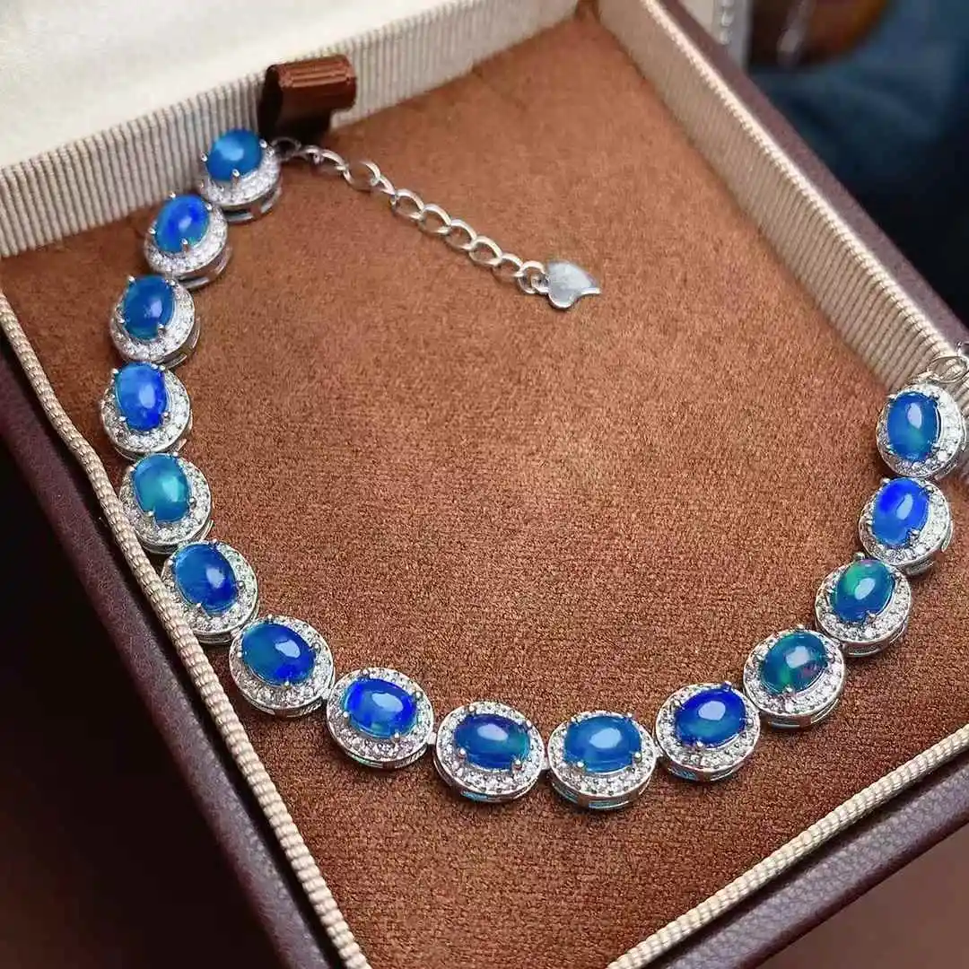 Super Quality 100% Natural and Real Opal Bracelet 925 Sterling Silver Opal Bracelet
Super Quality 100% Natural and Real Opal Bracelet 925 Sterling Silver Opal Bracelet