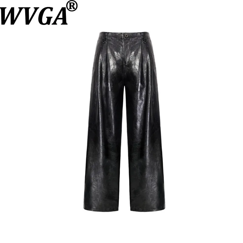 WVGA Spring Autumn New Men's Tide Vintage Wrinkled PU Straight Trendy Draped Niche Chic Casual Wide-Leg Leather Pants Ins W18681
WVGA Spring Autumn New Men's Tide Vintage Wrinkled PU Straight Trendy Draped Niche Chic Casual Wide-Leg Leather Pants Ins W18681