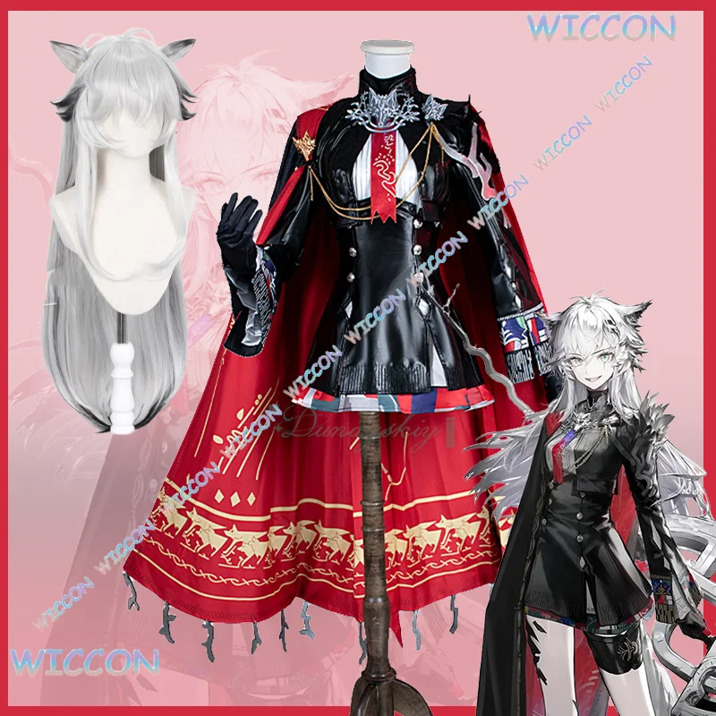 Hemera/Game Arknights Lappland Cosplay Costume Wig Dress Uniform Tail Headwear Cloak Accessories Women Girls Halloween Carnival
Hemera/Game Arknights Lappland Cosplay Costume Wig Dress Uniform Tail Headwear Cloak Accessories Women Girls Halloween Carnival