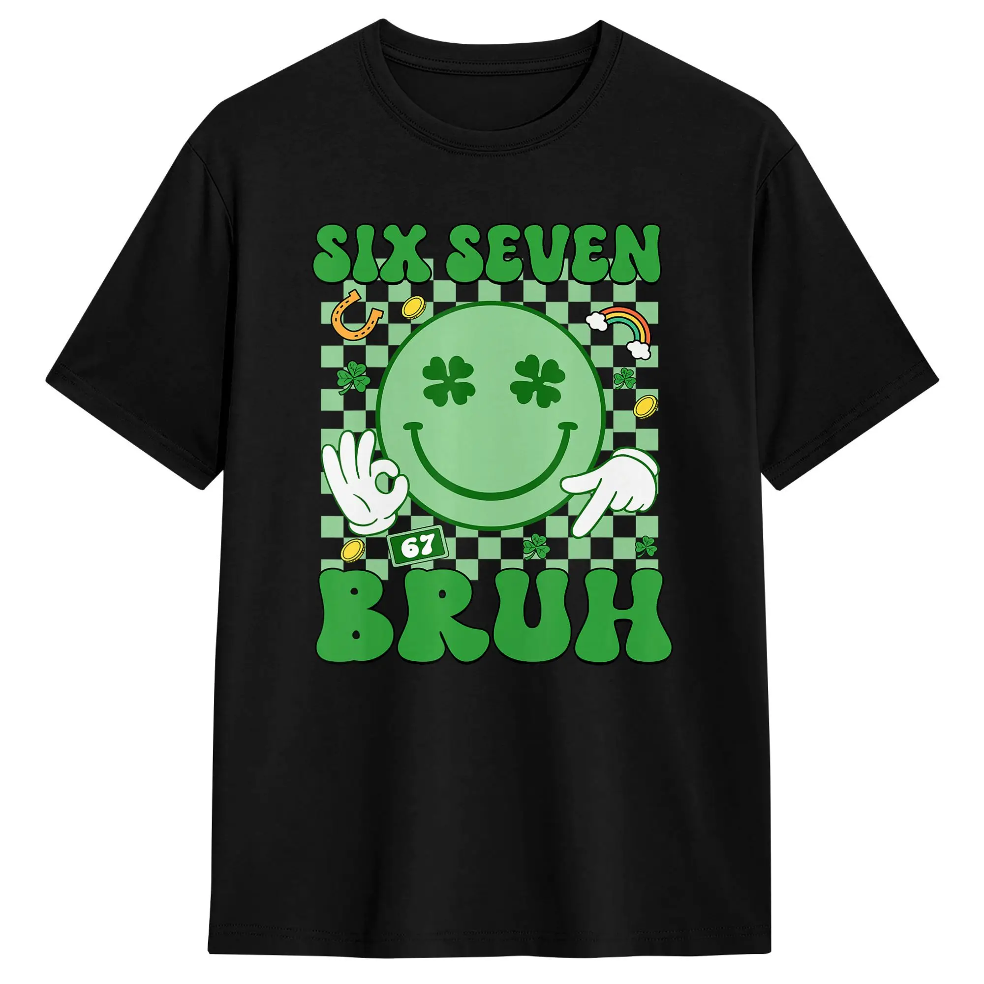 67 Meme Six Seven 6 7 Bruh St Patricks Day Men's T Shirt Vintage Tees Short Sleeve Round Neck T-Shirts Cotton Plus Size Tops
67 Meme Six Seven 6 7 Bruh St Patricks Day Men's T Shirt Vintage Tees Short Sleeve Round Neck T-Shirts Cotton Plus Size Tops