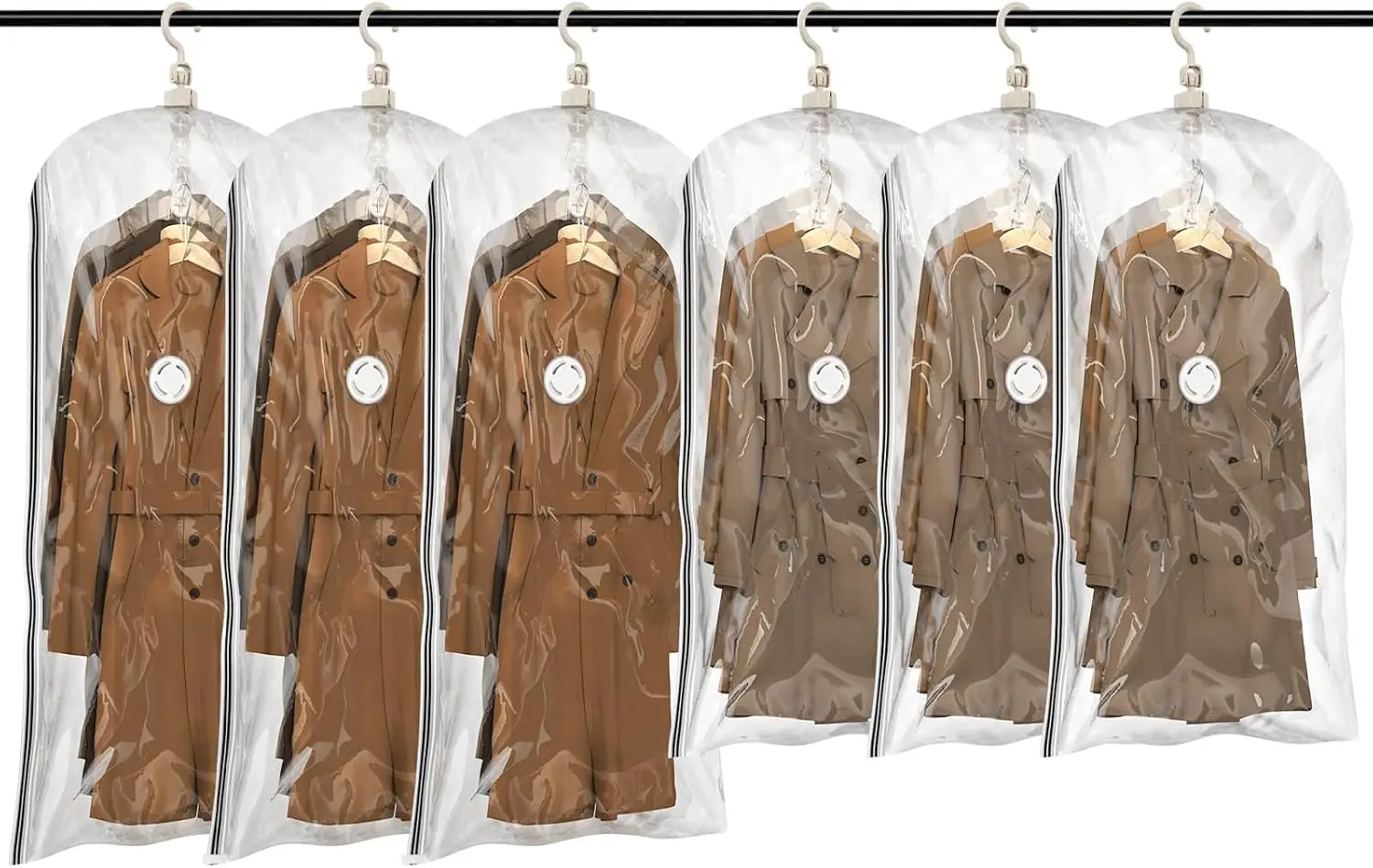 Vacuum Storage Bags for Clothes, Space Saver Organizer with Hanging Design (3 Long, 3 Short)
Vacuum Storage Bags for Clothes, Space Saver Organizer with Hanging Design (3 Long, 3 Short)