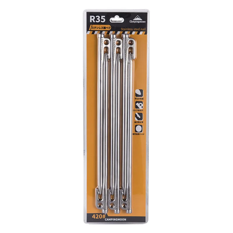 Cheap R35-6 Stainless Steel High-Strength Tent Canopy Stake 6 PCS Peg Nail Camp Beach Heavy Duty Long Camp Outdoor Accessories
Cheap R35-6 Stainless Steel High-Strength Tent Canopy Stake 6 PCS Peg Nail Camp Beach Heavy Duty Long Camp Outdoor Accessories